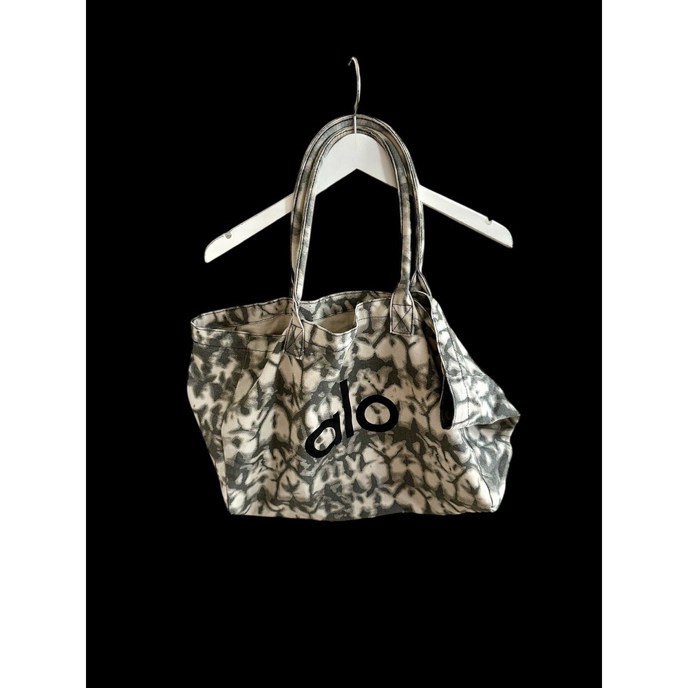 Alo Yoga Gray Tie Dye Tote Canvas Bag Large Used